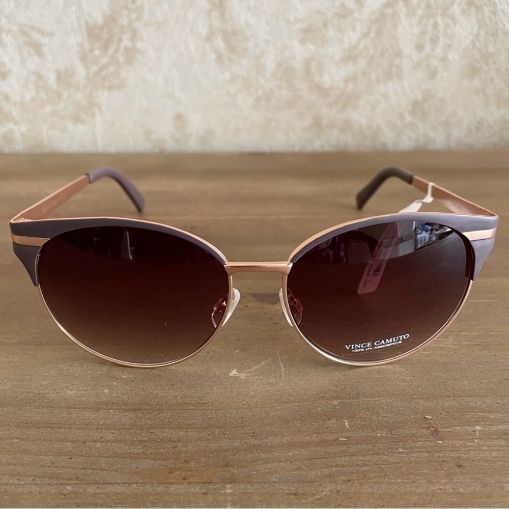 BNWT Vince Camuto Rose Gold and Brown Sunglasses